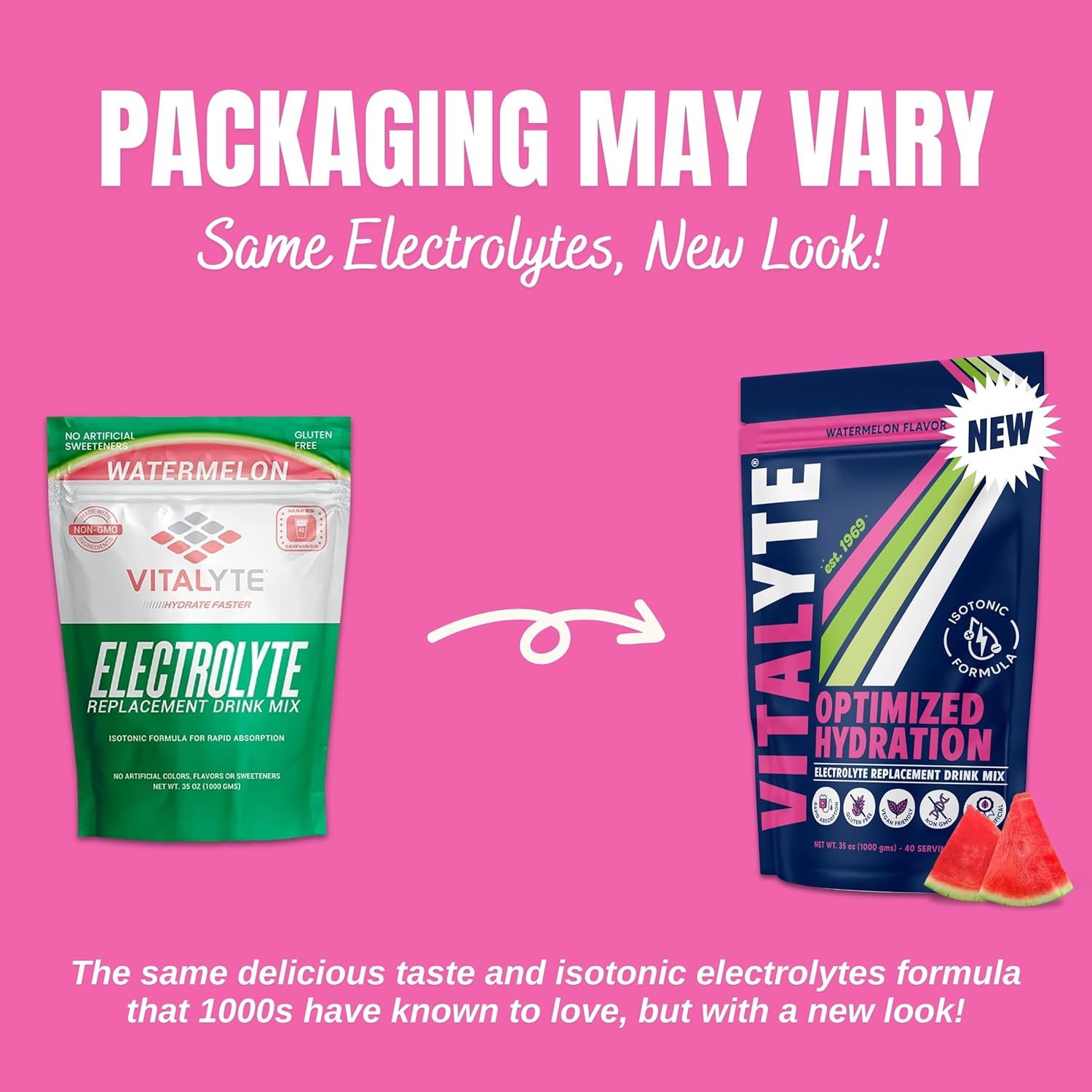 Vitalyte Electrolyte Powder Drink Mix, Isotonic Electrolyte Hydration Mix, Bulk Case Pack (12 Pack, Watermelon)