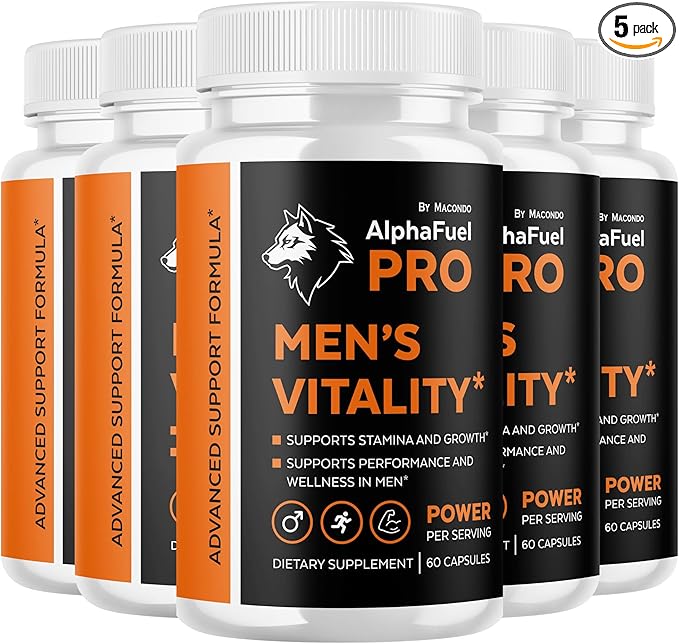 (5 Pack) Alpha Fuel Pro - AlphaFuel Pro Supplement Natural Support Capsules, AlphaFuelPro Vitamin Advanced Formula, Premium Multivitamin Overall Health Wellness - 300 Capsules for 5 Months