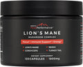 MEN'S PeakPerformance Lion's Mane Mushroom Supplement Capsules with Reishi, Cordyceps, Turkey Tail – Brain Nootropic for Memory, Focus, Natural Energy, & Immune Support Supplement (120 Capsules)