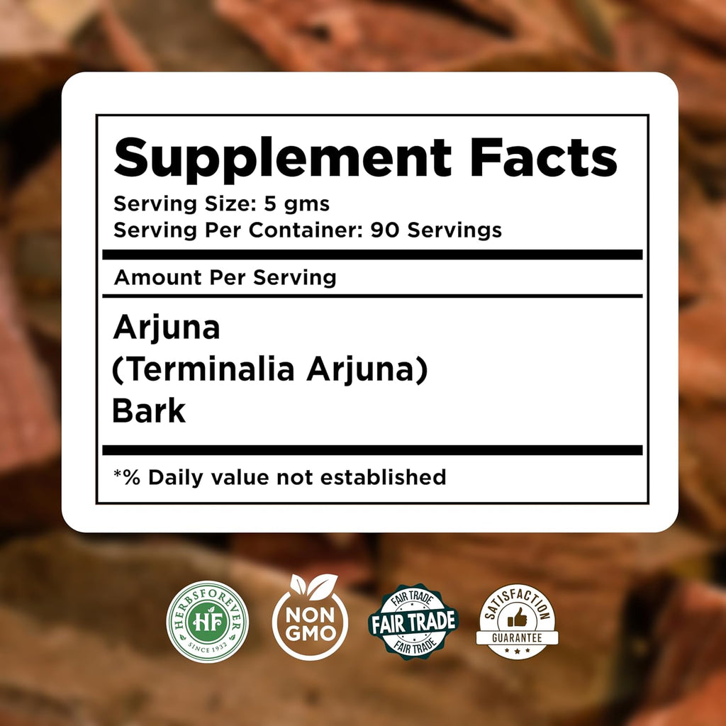 Arjuna Powder Terminalia Arjuna Non GMO, Vegan 454 GMS