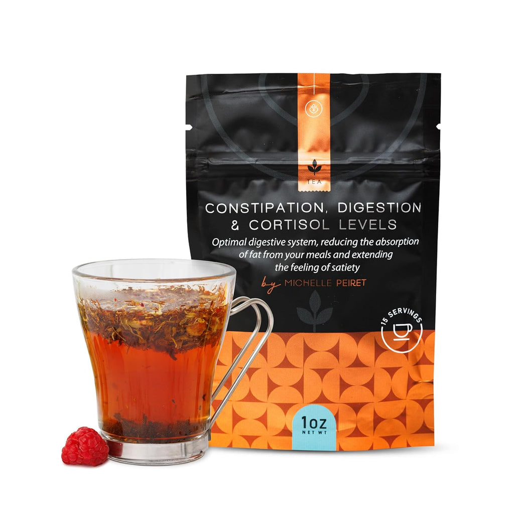 Michelle Peiret Constipation Relief Tea, Natural Constipation Relief for Women, Digestive Tea, Cherry Flavored, 15 Servings