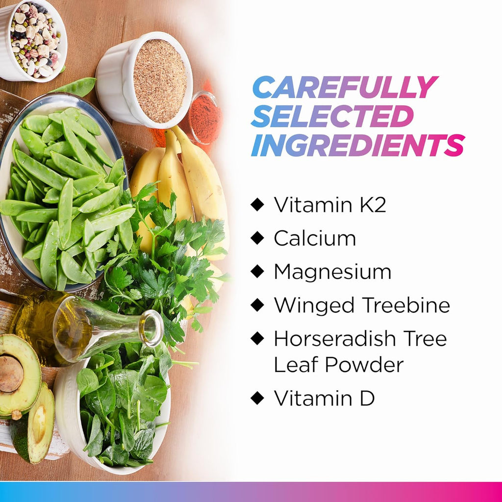 Livingood Daily Calcium Supplement for Women and Men, Bone Support with Vitamin C, Vitamin D3 K2, Magnesium, Zinc, Calcium, Vegetarian Capsules, Non GMO, Gluten Free, 60 Count
