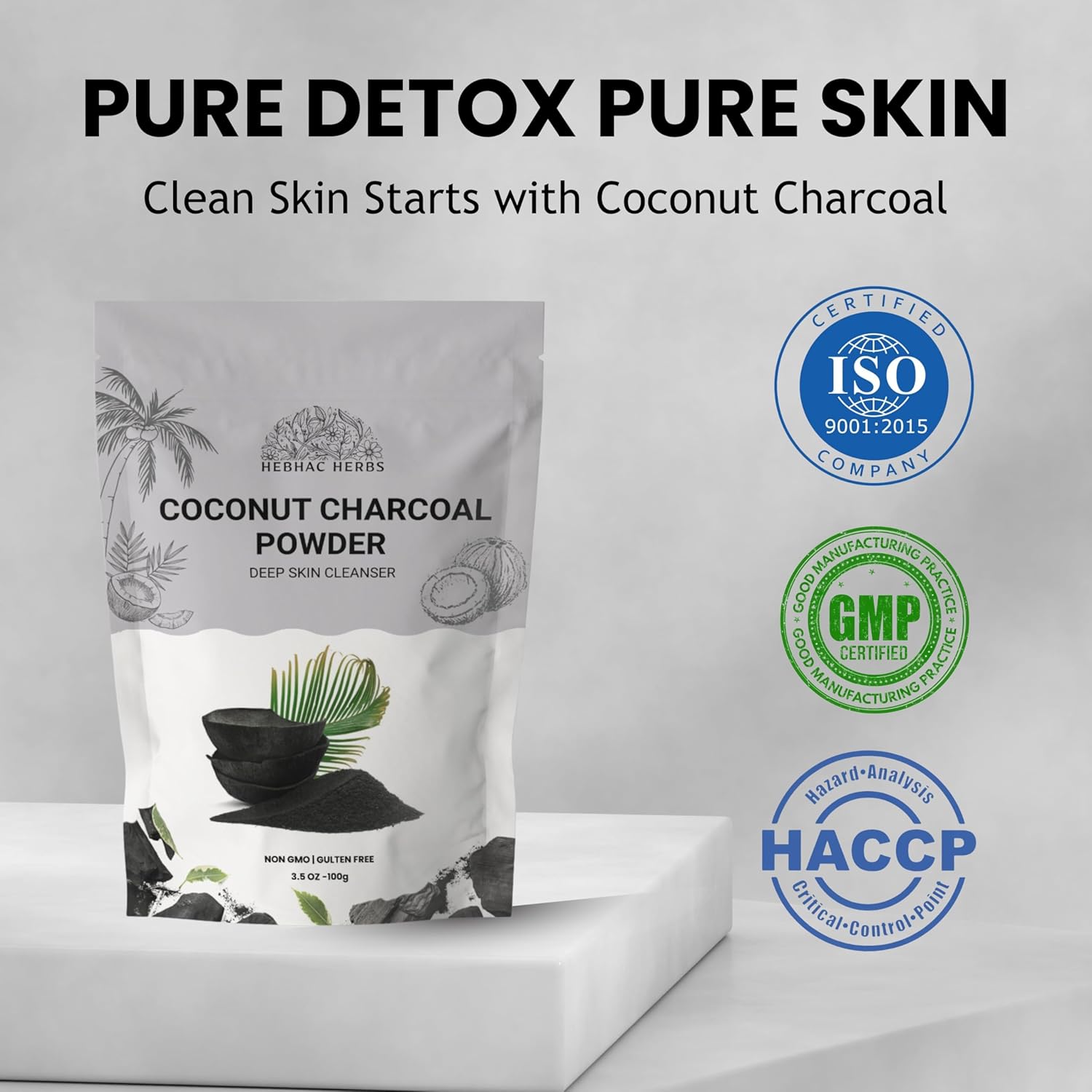 Activated Charcoal powder 100g | Coconut Charcoal Powder For face and Skin | | Derived from Coconut Shell | Removed dead skin, Impurities and Detoxify Skin