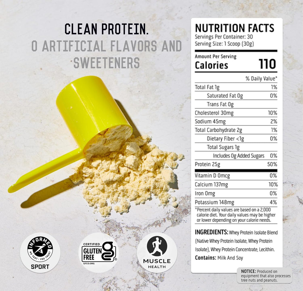 Ascent 100% Whey Protein Powder - Post Workout Whey Protein Isolate, Zero Artificial Flavors & Sweeteners, Gluten Free, 5.5g BCAA, 2.6g Leucine, Military Exclusive, Mocha Cold Brew 1.7 lb