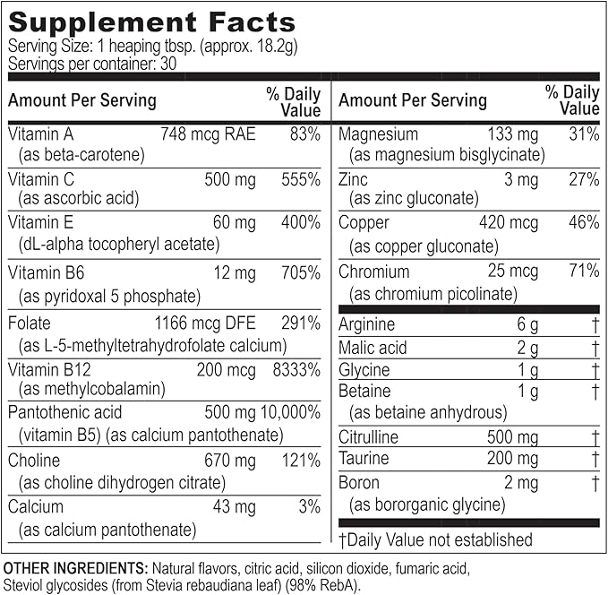 Life Enhancement InnerPower with Stevia |Amino Acids, B Vitamins, Choline, Folate, Minerals, and More | 30 Servings