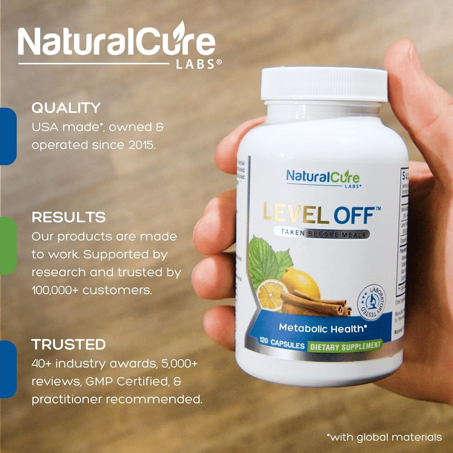 Level Off Anti Spike Formula Glucose Supplement – Capsules for Metabolic Health, Helps Moderate Glucose Spikes, Vegan, Non-GMO, Gluten Free – 120 Caps