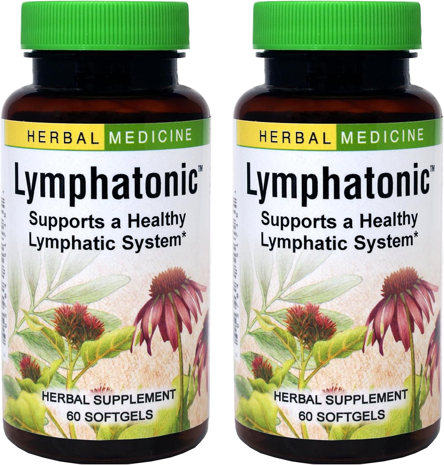 Herbs Etc. Lymphatonic Softgels - Lymph System Support - Support a Healthy Lymphatic System - Gluten-Free Herbal Supplement - 60 Softgels (60 Servings) - 2 Pack