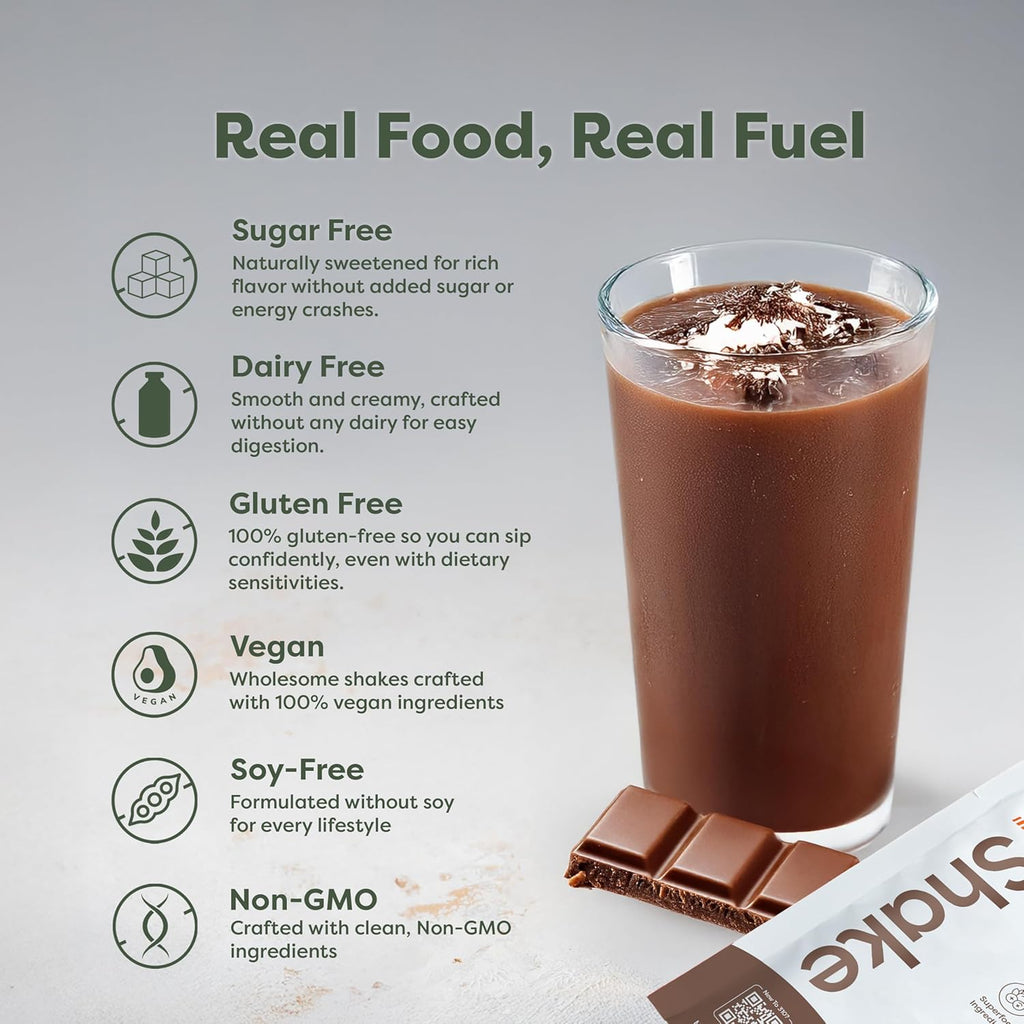 310 Nutrition All-In-One Meal Replacement Shake Powder - Plant-Based Protein Smoothie Blend w/High Fiber, Probiotics & Adaptogens - Low Carb, Vegan, Keto & Paleo Friendly - Chocolate Bliss - 14 Srv