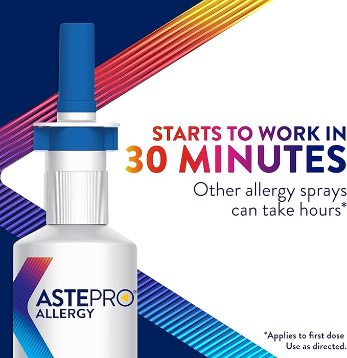 Astepro Nasal Spray and Tissue Bundle, 24-Hour Allergy Relief, Steroid-Free Azelastine HCI, Nasal Congestion, Runny & Itchy Nose, 200 Metered Sprays (Packaging May Vary)