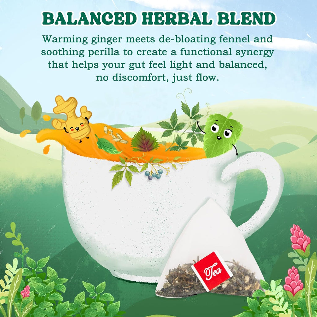 LoveinTea Lemon Balm Herbal Tea Bags, Caffeine-Free, 100% Natural Vietnamese Lemon Balm Blend, Plant-Based Pyramid Bags, 30 Count