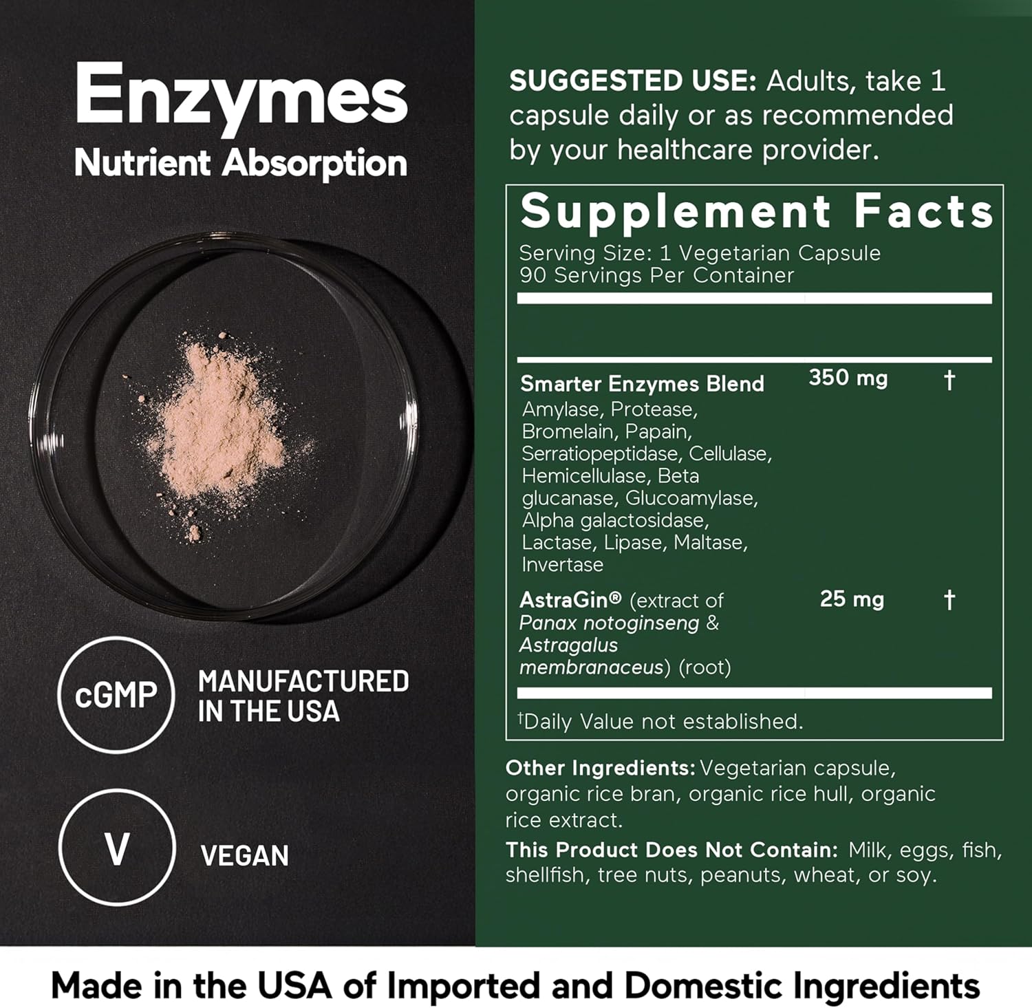 Smarter Nutrition Vegan Digestive Enzymes - Digestion Bloating & Gut Health Support with 16 Multi Enzymes for Nutrient Absorption & Meal Time Comfort for Both Men & Women - 540 Count[180-Day Supply]