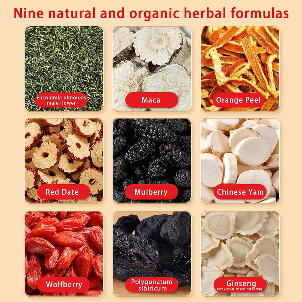 Kidney Tea - Ginseng and Wolfberry Tea, Ginseng Nine Treasure Tea, Men's Health Tea Herbal 9 Precious Ingredients Formula, Natural Organic Kidney Cleanse Detox Tea for Women & Men (2Bag(24pcs))