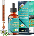 7in1 Passion Flower Extract Liquid Drops with Chamomile, Valerian, Lemon Balm, L-Theanine, GABA, and Magnesium Glycinate - 30ml 1 Fl Oz