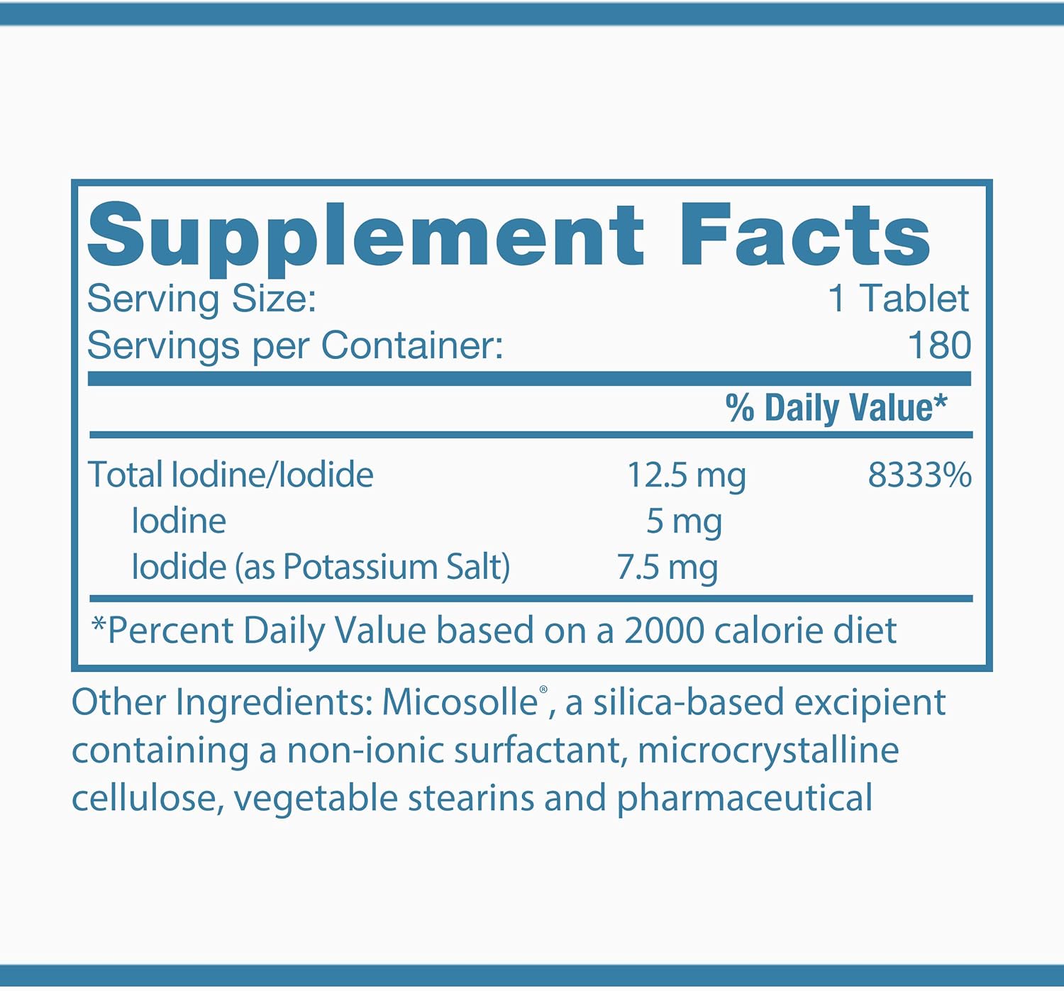 Optimox Iodoral 12.5 mg – Iodine Supplements for Thyroid Support, Potassium Iodide Tablets, Lugol Solution, Daily Vitamins and Minerals, High Potency Iodine Tablets – 180 Tablets 1-Pack