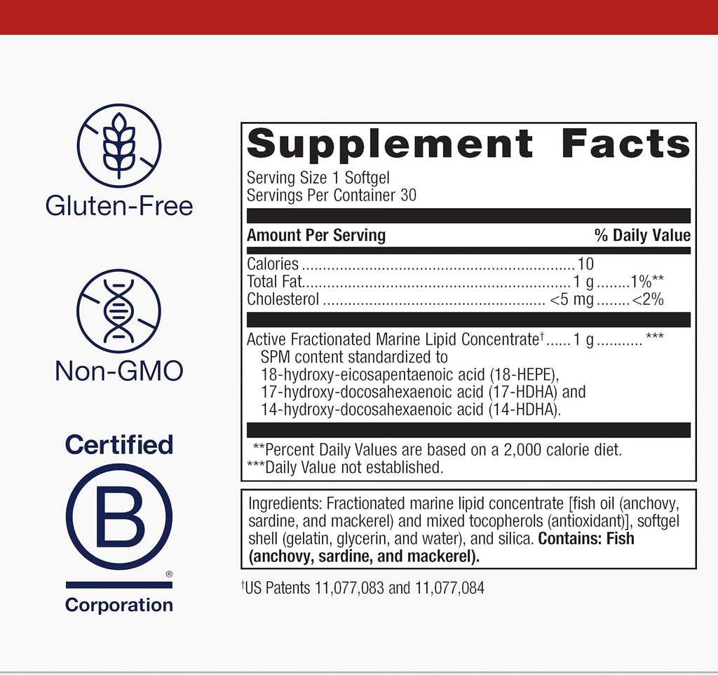 Metagenics SPM Active One Daily - Joint Soreness Supplement with Pro Resolving Mediators* - Encourages Soothing Relief* - Features Next Generation Omega Fish Oil - Non-GMO & Gluten-Free - 30 Softgels