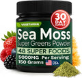 Atlantic Naturals Organic Sea Moss Super Greens Powder - Greens Superfood with 12 Vegetables, 15 Fruits, Probiotics, 16 Herbs & Spices - Digestive Health, Energy, Skin & Immunity - Mixed Berry Flavor