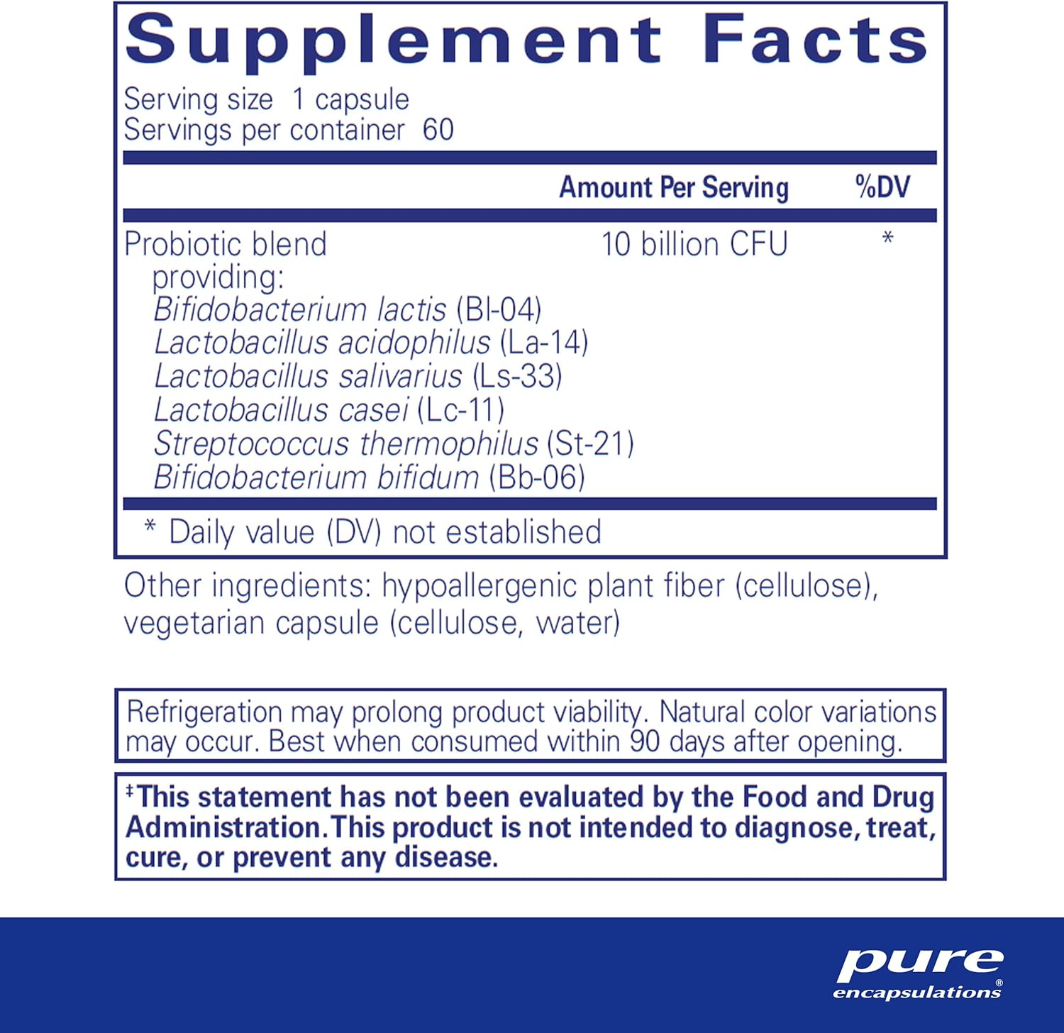 Pure Encapsulations Probiotic G.I. - Shelf Stable Probiotic for Intestinal Health & Gastrointestinal Support - with Lactobacillus & Bifidobacterium - 60 Capsules
