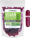 XPRS Nutra Size 0 Empty Capsules - 100 Count Empty Vegan Capsules - Vegetarian Pills - DIY Vegetable Capsule Filling - Veggie Pill Caps for Do-It-Yourself Supplements (Purple Carrot)