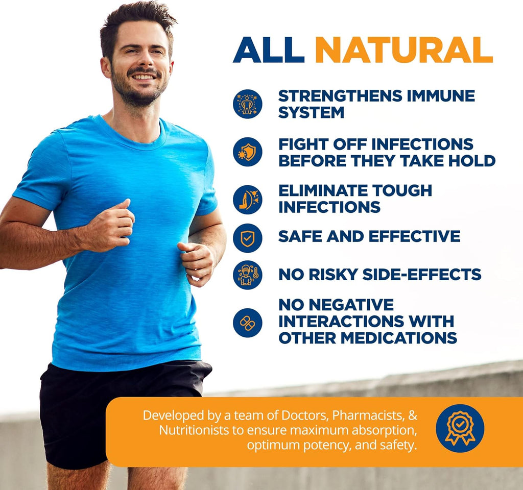 LifeSource Vitamins All Natural Anti-B for Immune Support, 14 All Natural Ingredient with Echinacea & Garlic Extract, 90 Immune Defense Capsules.