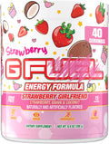 G Fuel Strawberry Girlfriend Energy Drink Powder, Pre Workout Caffeine Mix for Gaming, Sugar Free Focus Amino + Antioxidants, 9.9oz (Strawberry Guava, Coconut, 40 Servings)