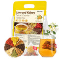 Premium Kidney and Liver Detox Tea - 8 Herbal Blend with Dandelion, Goji Berry, Jujube, Licorice Root & Chrysanthemum - Caffeine & Sugar Free - 20 Individually Wrapped Pyramid Tea Large Bags (200g)