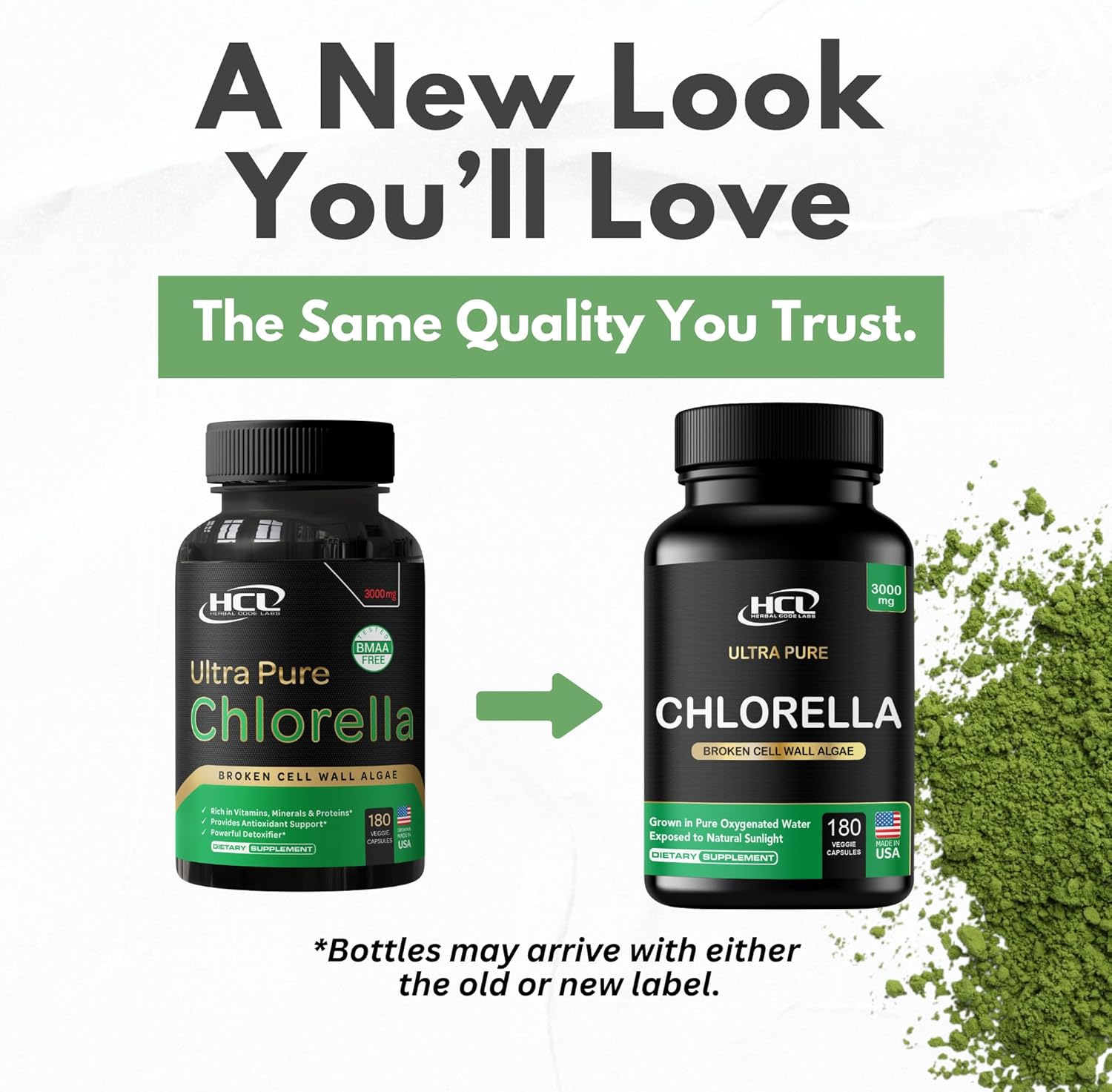 Chlorella Capsules Organic 3000 mg - Cracked Cell Wall Blue Green Algae Supplement - Best Natural Detox Cleanse - Plant Vitamins Minerals Chlorophyll Vegan Protein Powder Pills - Made in USA
