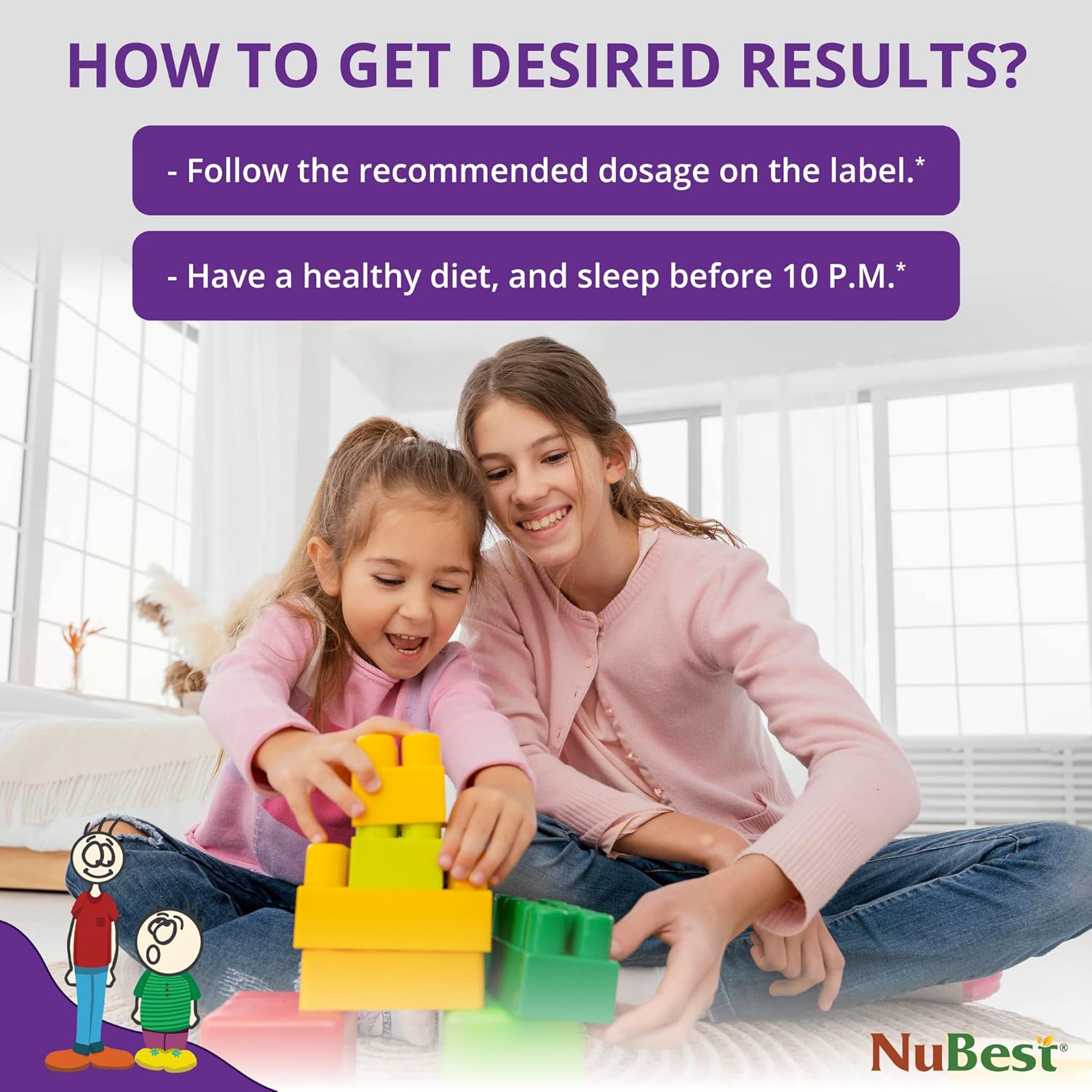 NuBest Tall Kids - Toddlers Vitamins and Kids Vitamins for Age 2 to 9 - Support Bone Strength, Overall Health and Immunity - Animal Shapes - 90 Chewable Berry Tablets | 3 Pack