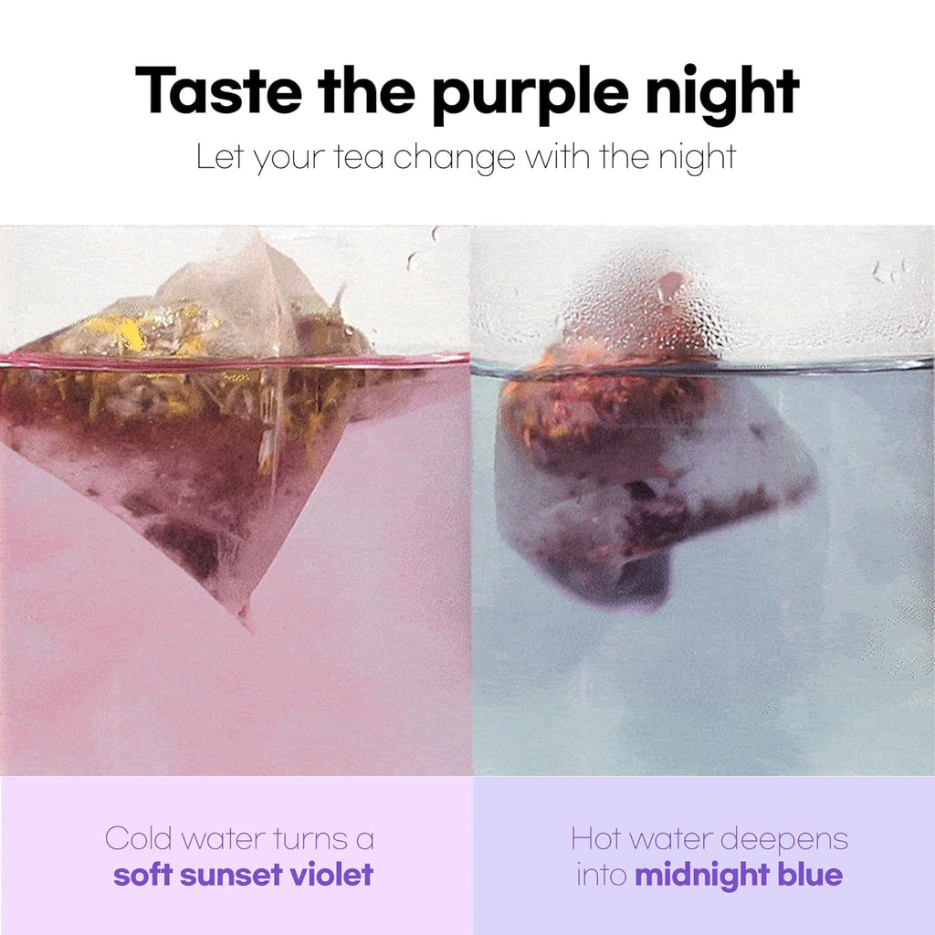 Odada Purple Moon Tea - Calming Lavender, Chamomile & Korean Purple Carrot Blend, Cozy Evening Comfort & Antioxidant-Rich K-Wellness Ritual, Caffeine-Free, Zero Sugar, 24 Tea Bags