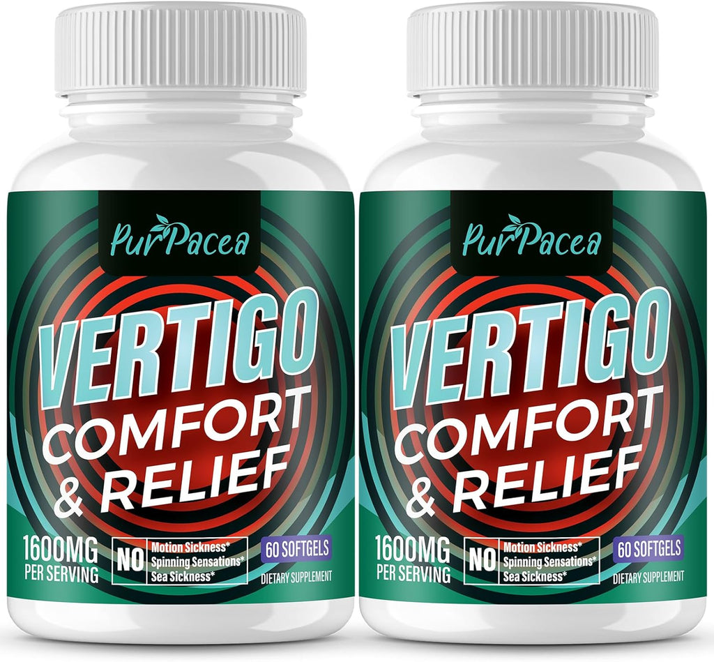 Liposomal Vertigo Supplement, High Absorption Formula with Ginkgo Biloba, Ginger Extract & Magnesium, Natural Wellness Supplement, Relaxation and Calm, 120 Softgels