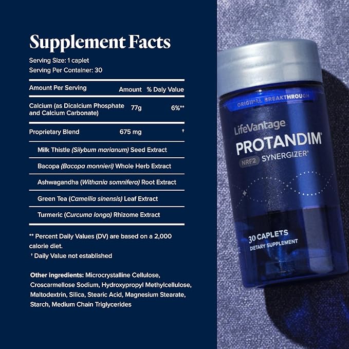 Protandim Nrf2 Synergizer (30 Caps) Nrf2 Activator, Healthy Aging Supplement, Antioxidants Fight Oxidative Stress, 5 Herb Blend, Supports Cellular Health, Ashwagandha, Turmeric, Milk Thistle