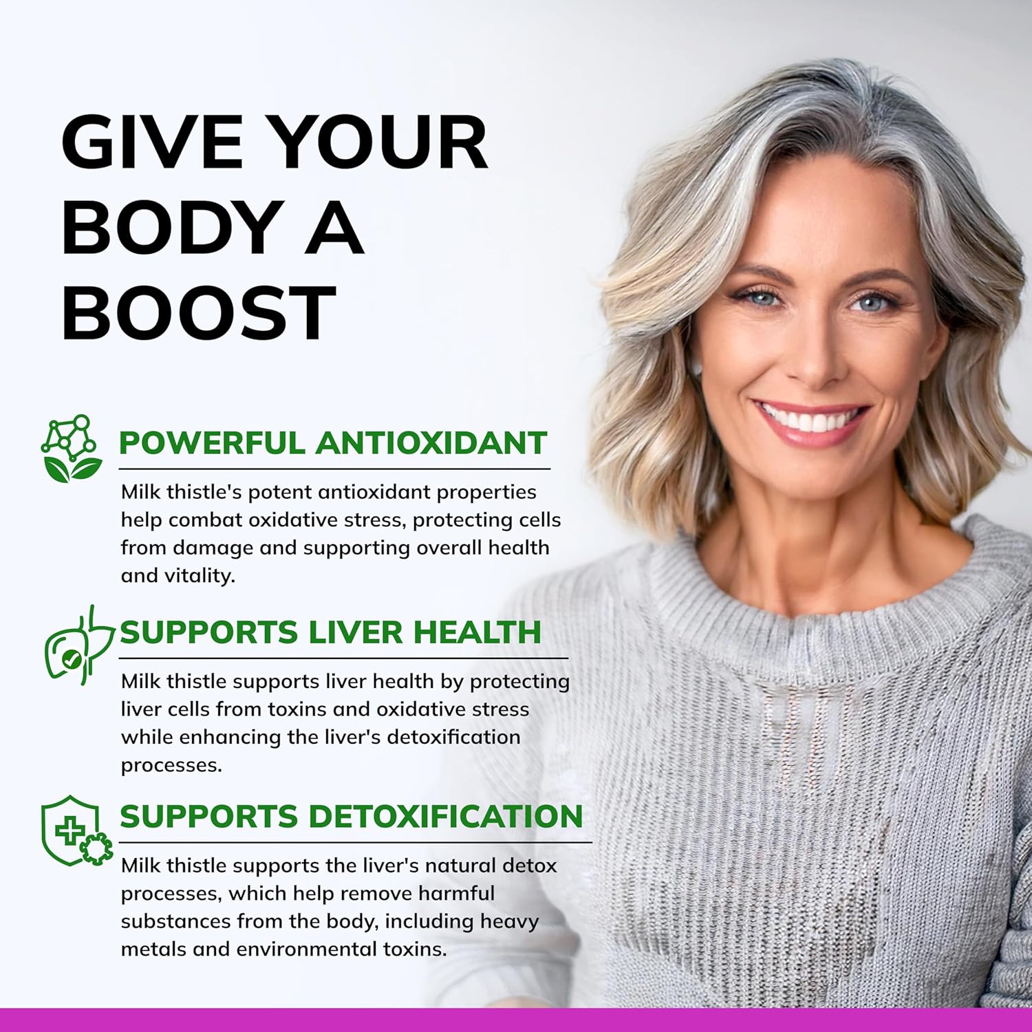 aSquared Nutrition Milk Thistle Supplement 1000mg-200 Capsules,Max Strength 4X Concentrated Extract 4:1 Milk Thistle Seed Powder Herb Pills, 1000 mg Silymarin Extract for Liver Support, Cleanse, Detox