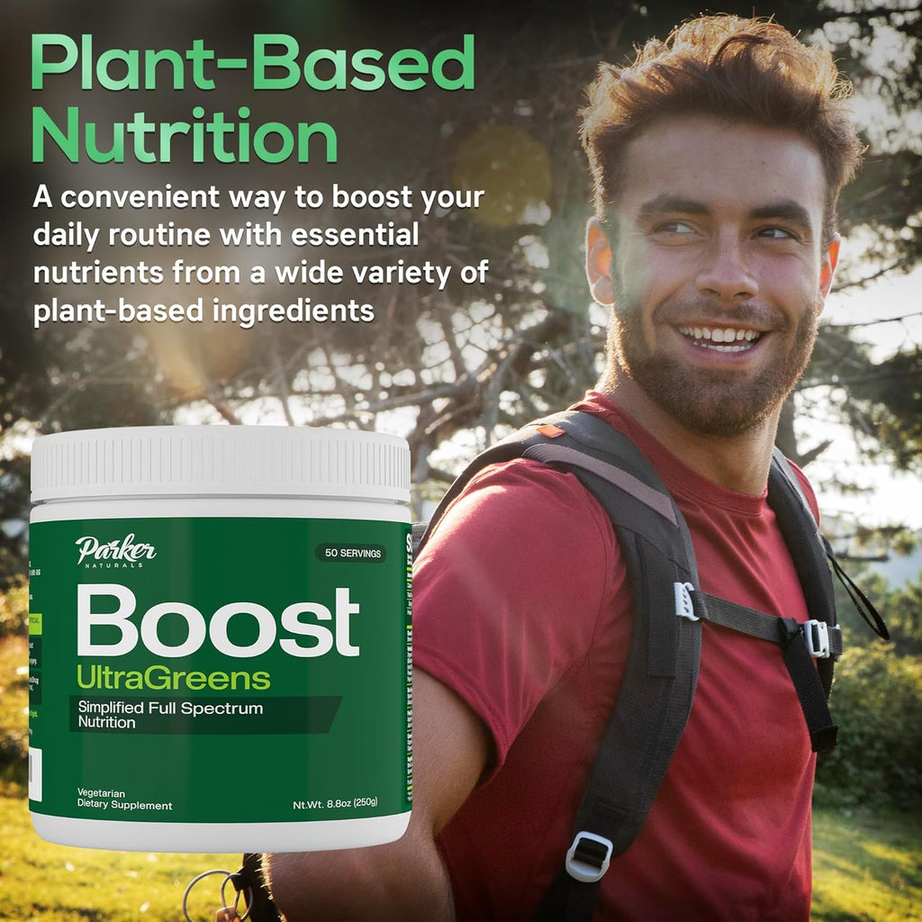 Greens Superfood Powder 50 Servings – Boost UltraGreens Super Greens Powder – Organic Spirulina, Grasses & Antioxidants | Premium Superfood for Daily Energy | Detox & Whole-Body Wellness