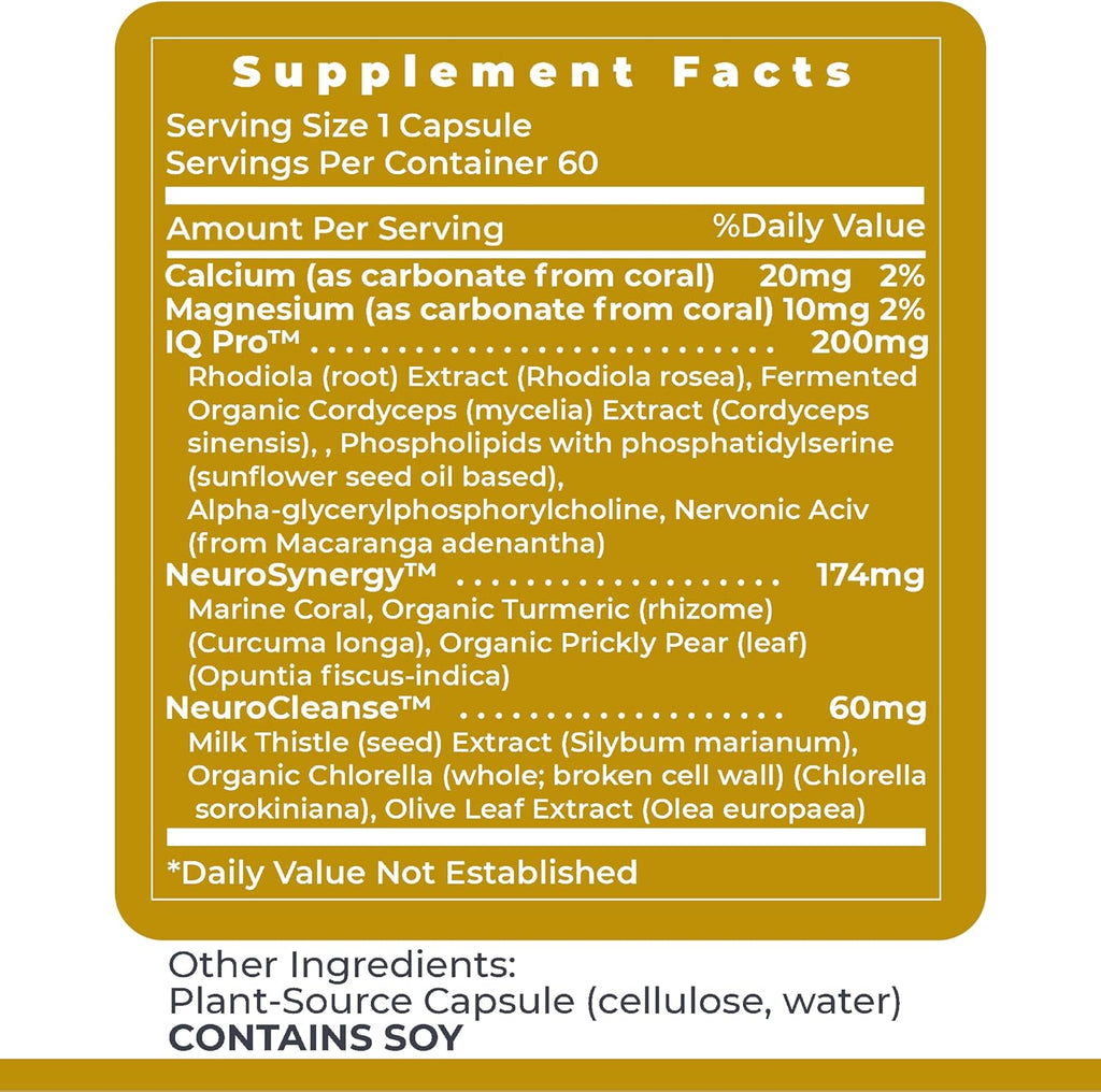 Premier Research Labs CereVen - Herbal Brain Supplement for Memory & Focus Featuring Rhodiola Rosea, Rhodiola Rosea Supplement for Brain Health Support - 60 Vegetarian Capsules