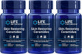 Life Extension Skin Restoring Ceramides, 30 Liquid Vegetarian Capsules (Pack of 3)