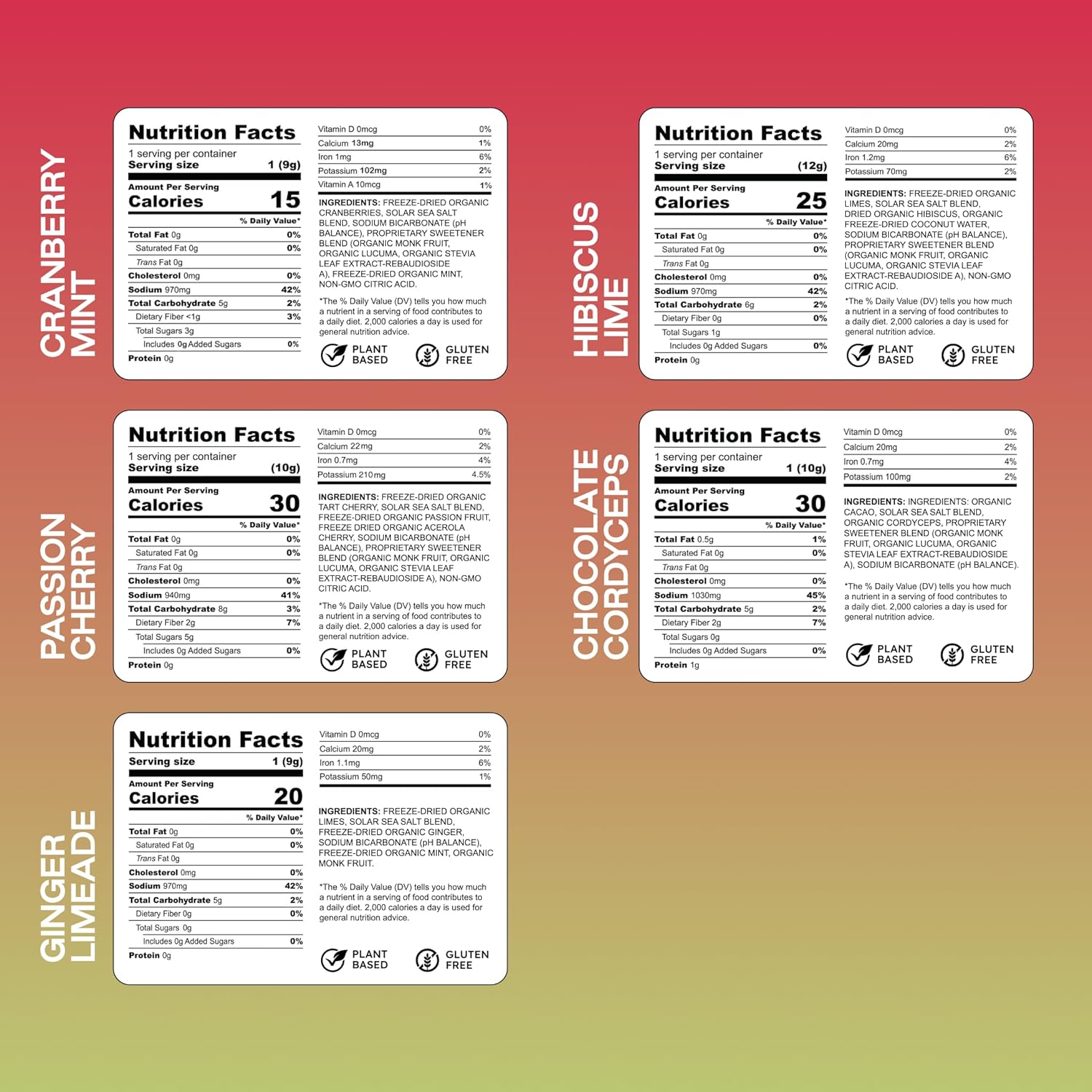 Purest Electrolyte Variety Pack – Whole Food Hydration - Organic Freeze-Dried Fruits and Solar Sea Salts for Ultimate Electrolyte Balance