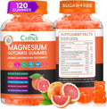 Magnesium Glycinate Gummies for Women & Kids, High Absorption Magnesium Citrate with L-Threonate, Calcium, B6, D3, Chews Gummy, Relaxation, Stress Relief, Night Rest