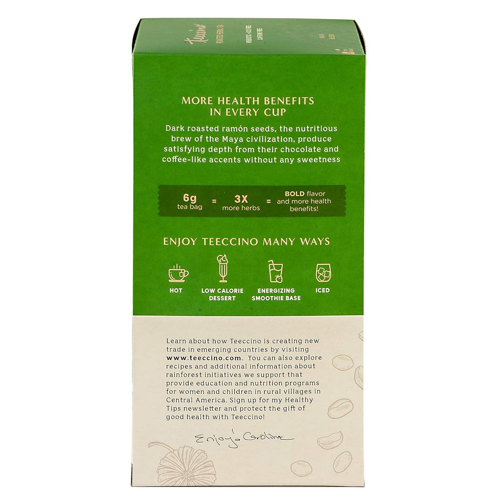 Teeccino Maya Chai Herbal Tea - Rich & Roasted Herbal Tea That's Caffeine Free & Prebiotic for Natural Energy, 25 Tea Bags