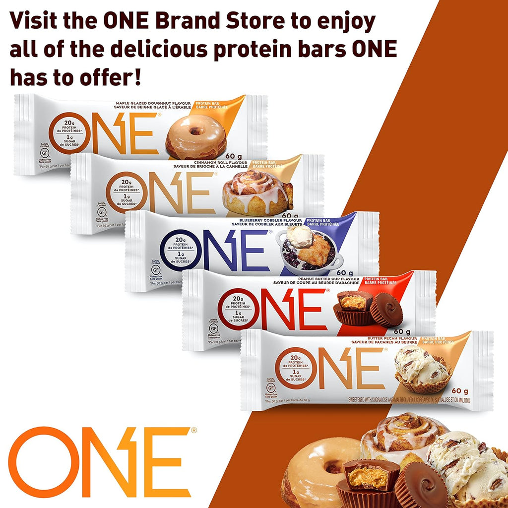 ONE Protein Bars, Smores, Gluten Free with 20g Protein and 1g Sugar, Pantry Staples, 2.12 oz (12 Count), Packaging May Vary