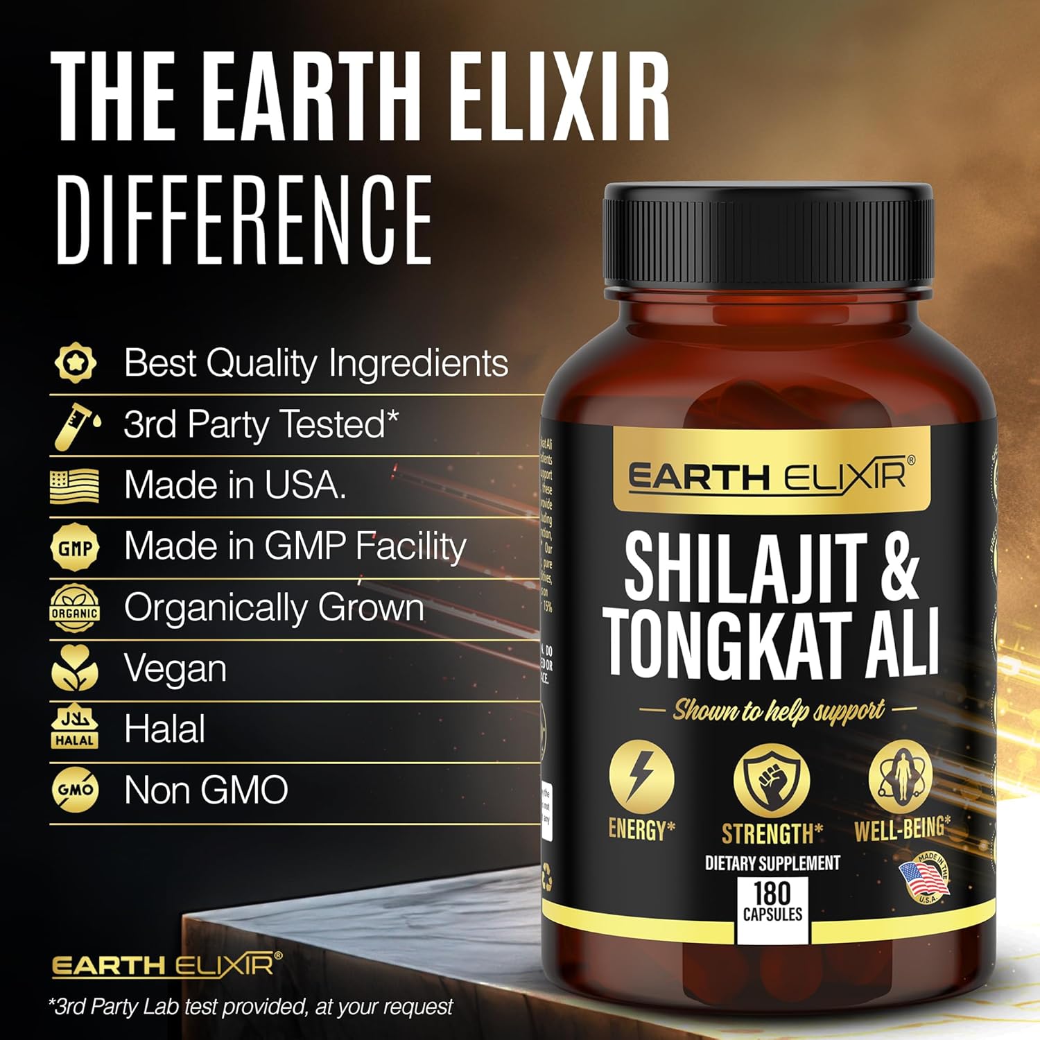 Shilajit 1000mg & Tongkat Ali 400mg (180 Capsules) Made in USA-Shilajit Supplement (20% Fulvic Acid) Shilajit Pure Himalayan Organic & Tongkat Ali for Men More Potent Than Shilajit Resin