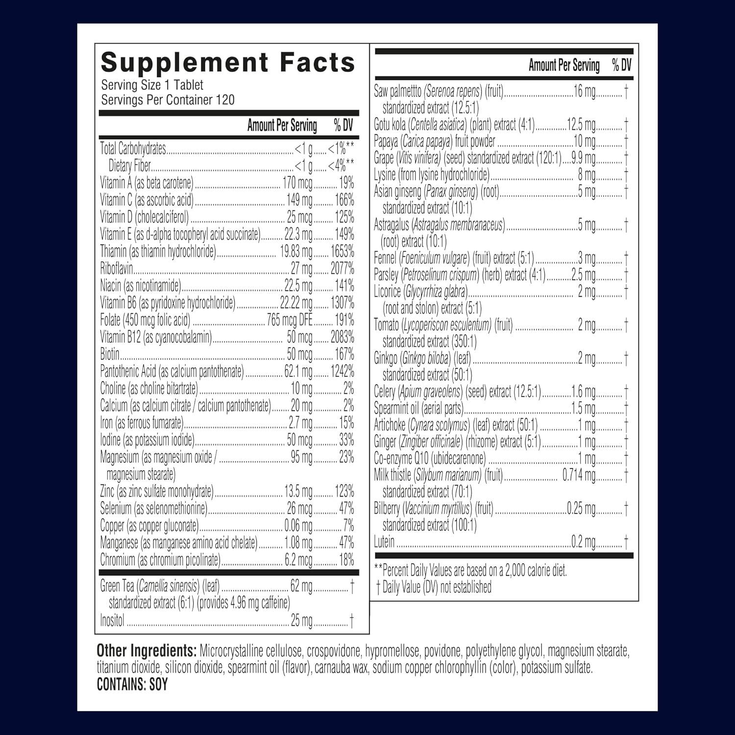 Swisse Ultivite Mens Daily Multivitamins | 50 Vitamins, Antioxidants and Minerals + Adaptogens | Energy, Stress & Immune Support | Mens Vitamins | 120 Tablets