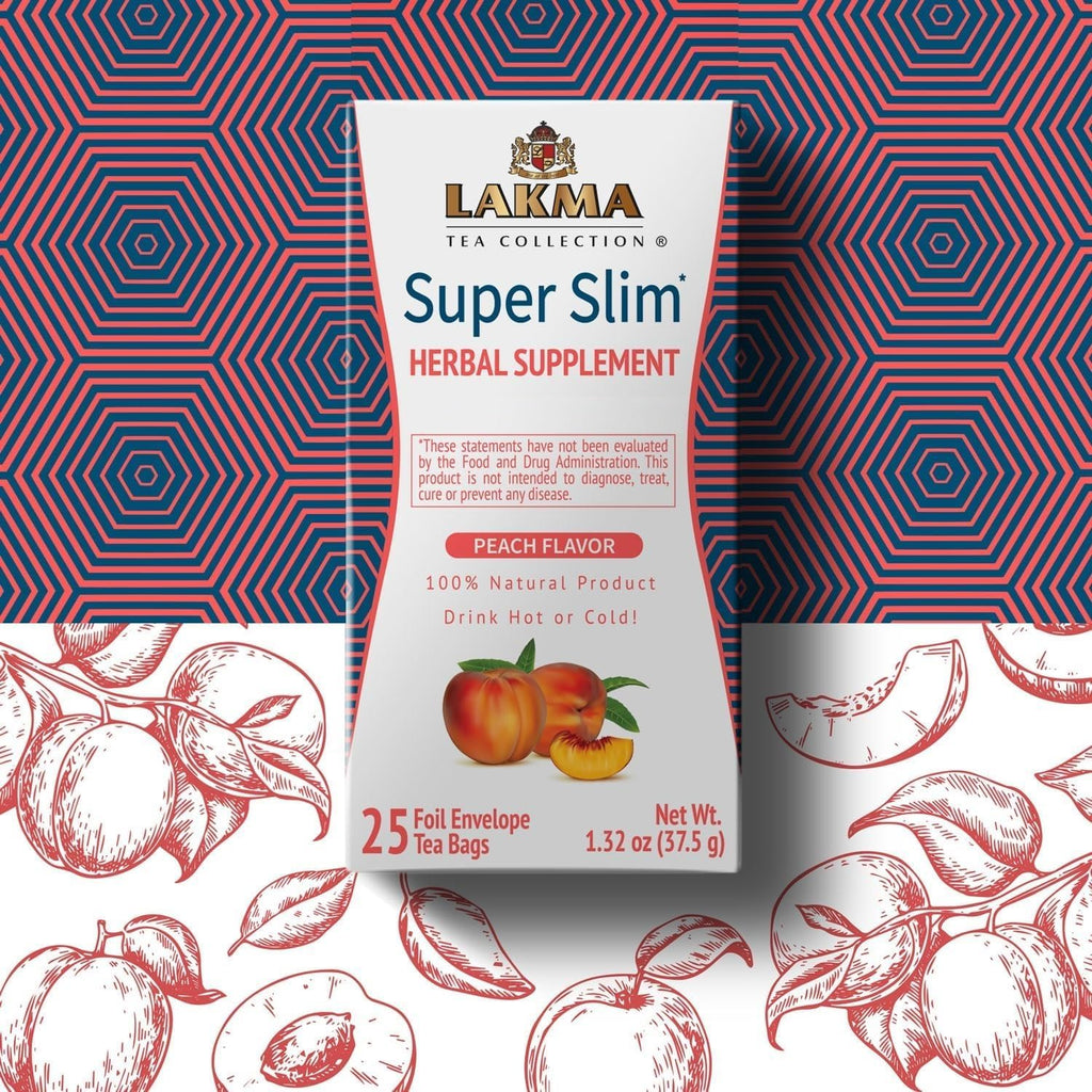 Lakma Super Slim Tea Herbal Supplement for Cleanse and Detox - Green Tea with Senna Bundle - 25 Tea Bags Each (50 Tea Bags Total)