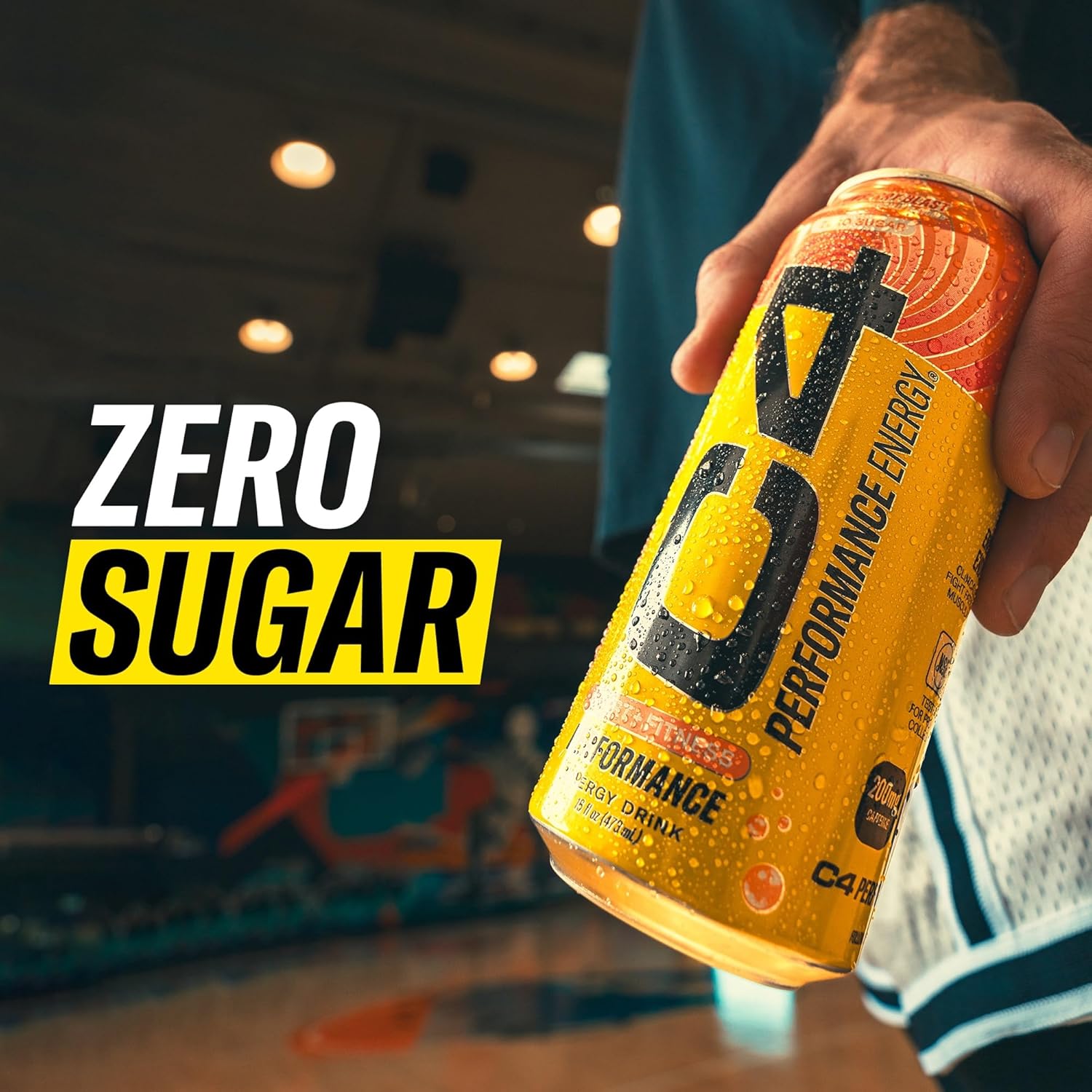 C4 Energy Drink 16oz (Pack of 12) - Strawberry Watermelon Ice - Sugar Free Pre Workout Performance Drink with No Artificial Colors or Dyes