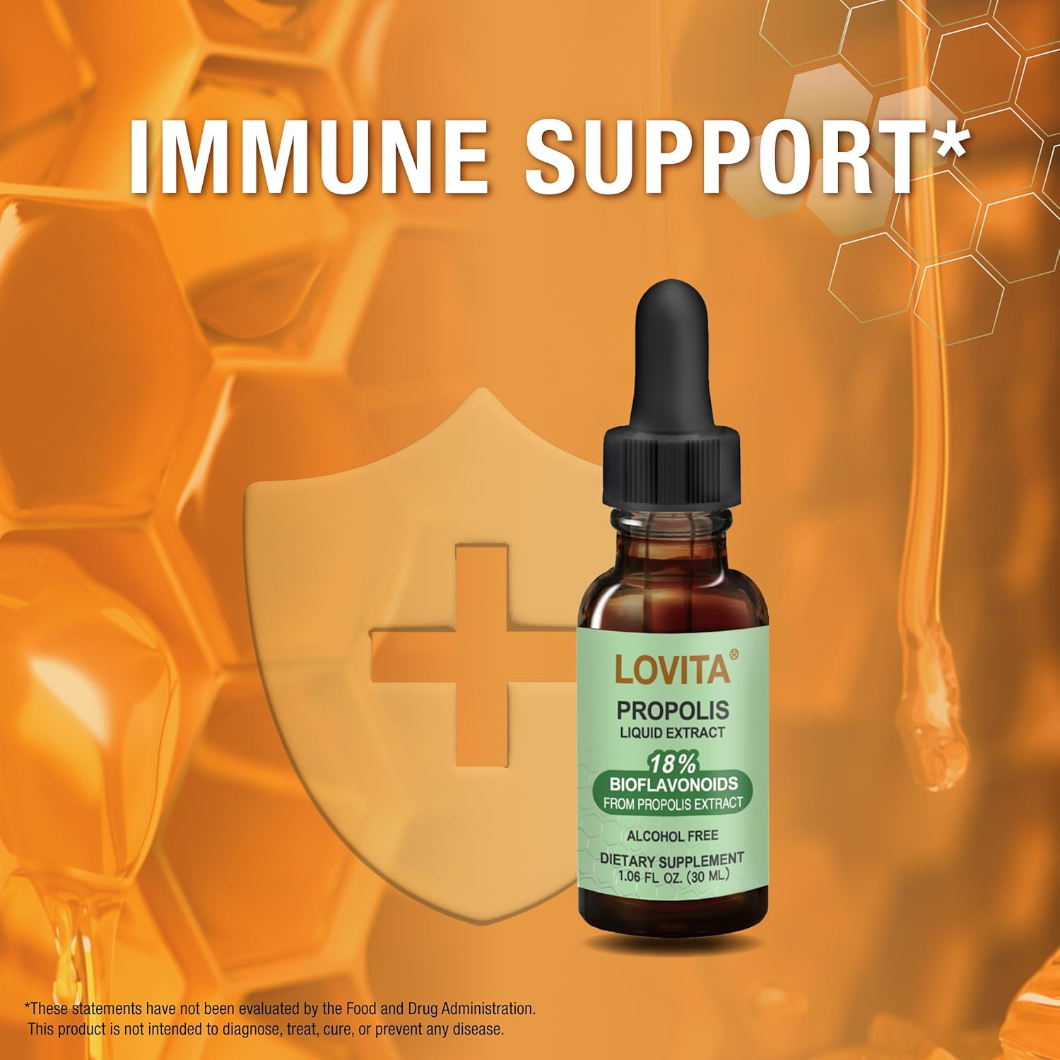 Bee Propolis 500 mg Liquid Extract | 5:1 Propolis Extract | Alcohol Free | Immune Support |1 Fl Oz (Pack of 3)