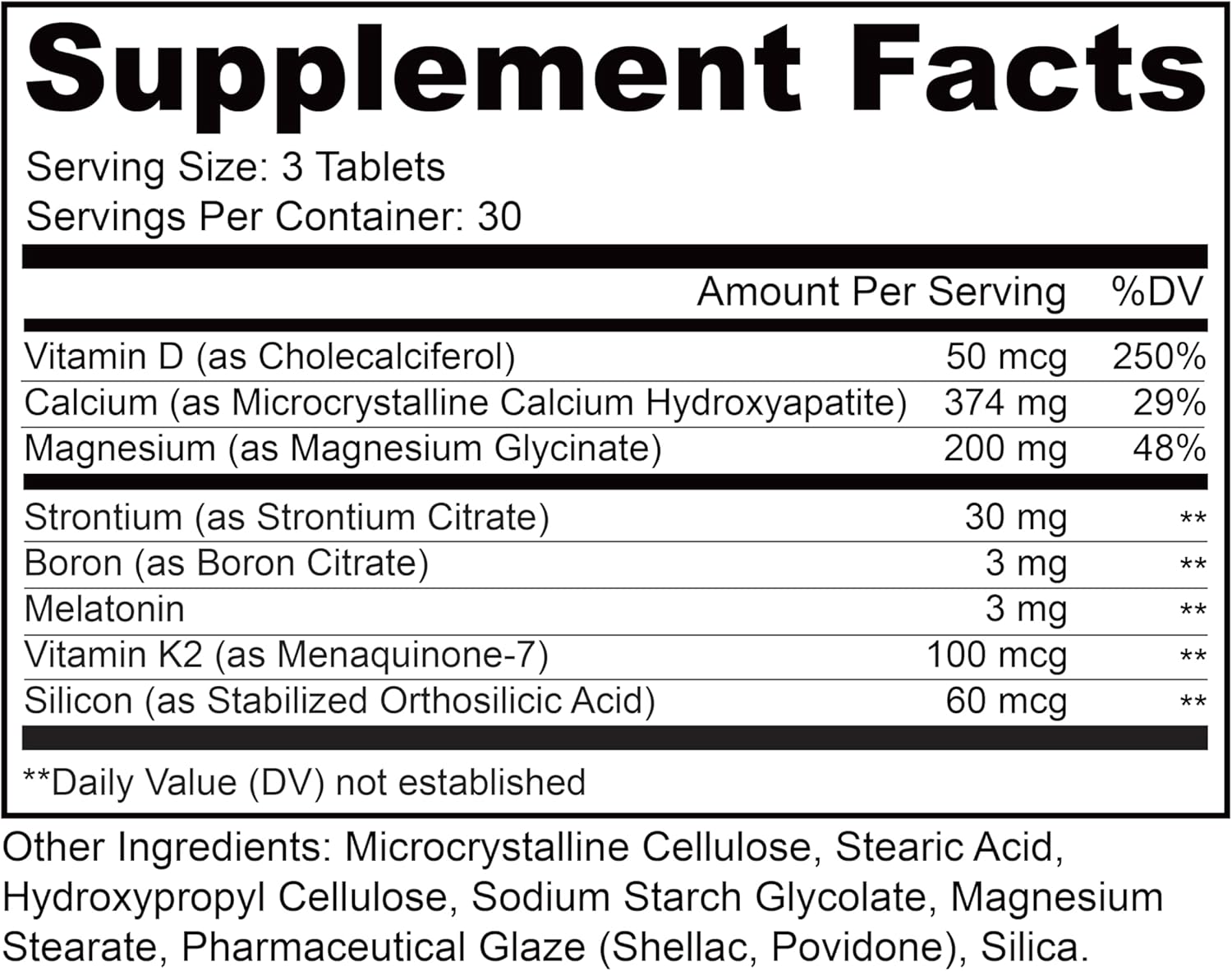 LIVELY VITAMIN CO. Osteo Awesome - Stronger Bones, Joints & Teeth - Better Bone Density - Calcium, D3, Magnesium, Boron, Silicon, Strontium, Vitamin K2, Melatonin - 90 Vegetable Capsules