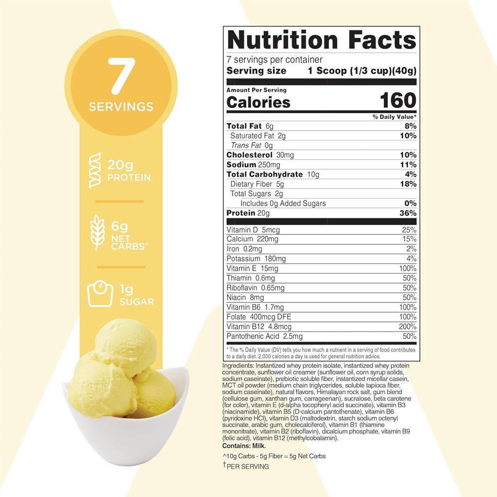 TransformHQ Meal Replacement Shake Powder 7 Servings (Pineapple Ice Cream Flavored) - Gluten Free, Non-GMO