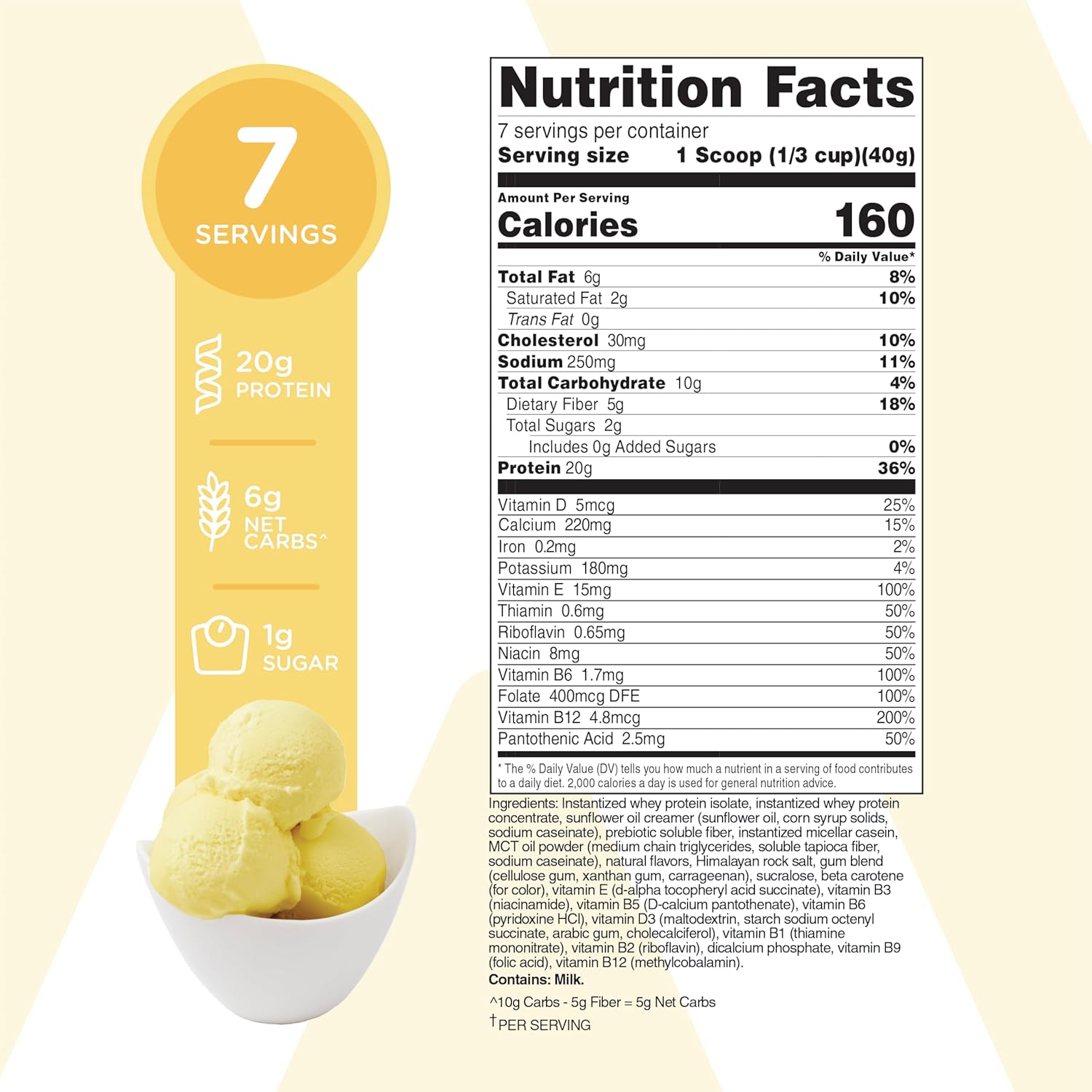 TransformHQ Meal Replacement Shake Powder 7 Servings (Pineapple Ice Cream Flavored) - Gluten Free, Non-GMO