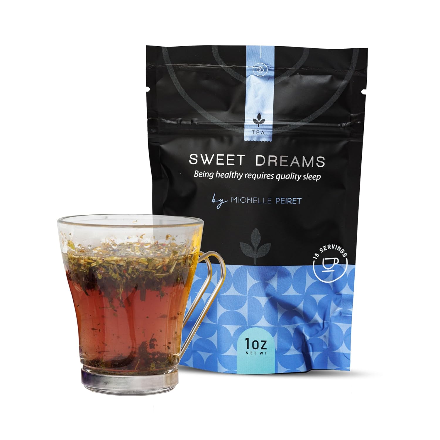 Michelle Peiret Sweet Dreams Sleep Tea Sleepy, Blend, Natural Bedtime Tea for Restful Nights, Raspberry Flavored, 15 Servings