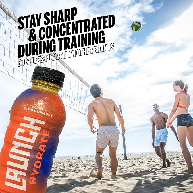 Sports Drink: Orange Flavor - 16.9 Oz (12 Pack), Energy Drink + Hydration, Real Cane Sugar, Electrolytes, Cognizin for Focus, Vitamin B12 Energy Boost, L-Glutamine Hydration Formula, No Artificial Sweeteners, Colors, or High Fructose Corn Syrup – Trust...