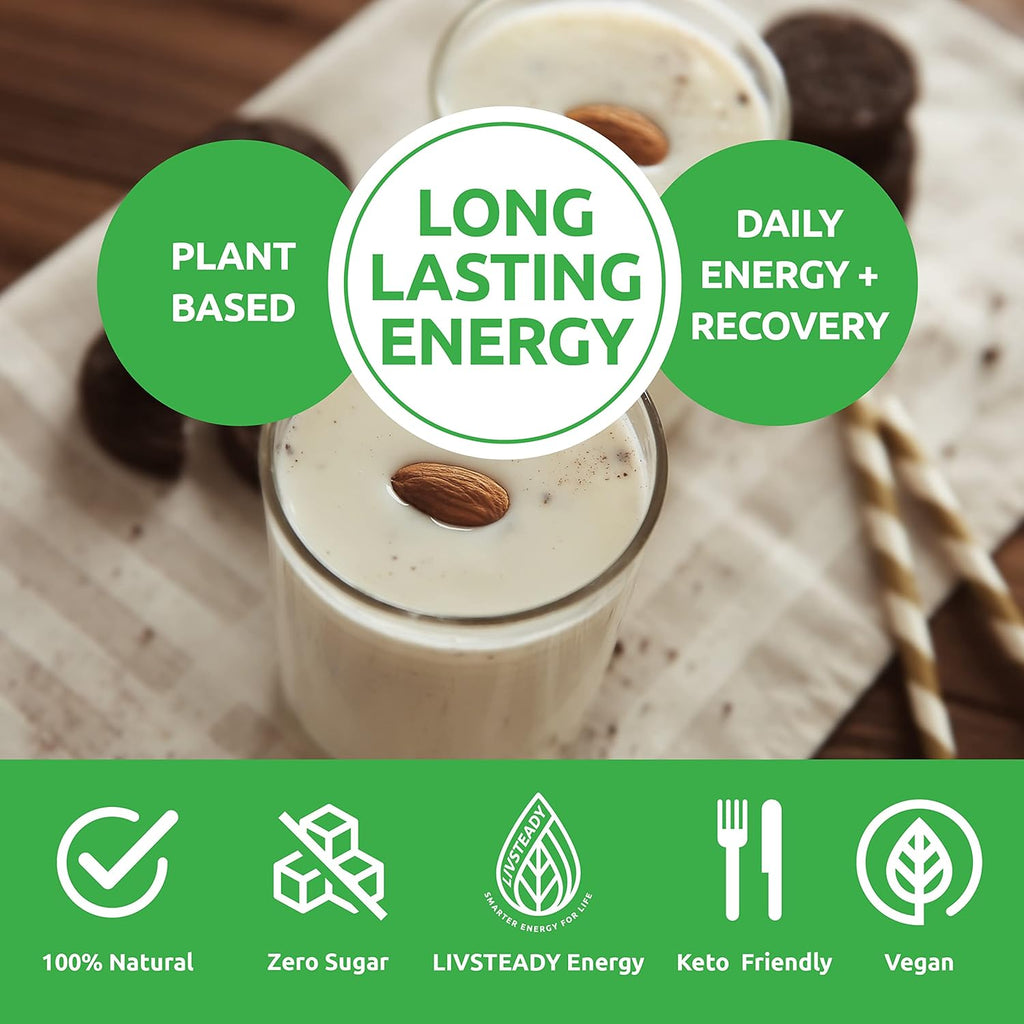 UCAN Energy + Plant Protein Powder - Vegan Plant Based Protein 20g Pea Protein with Amino Acids EAAs & BCCAs - Keto Protein Powder - No Added Sugar, Gluten-Free - Vanilla - 12 Servings
