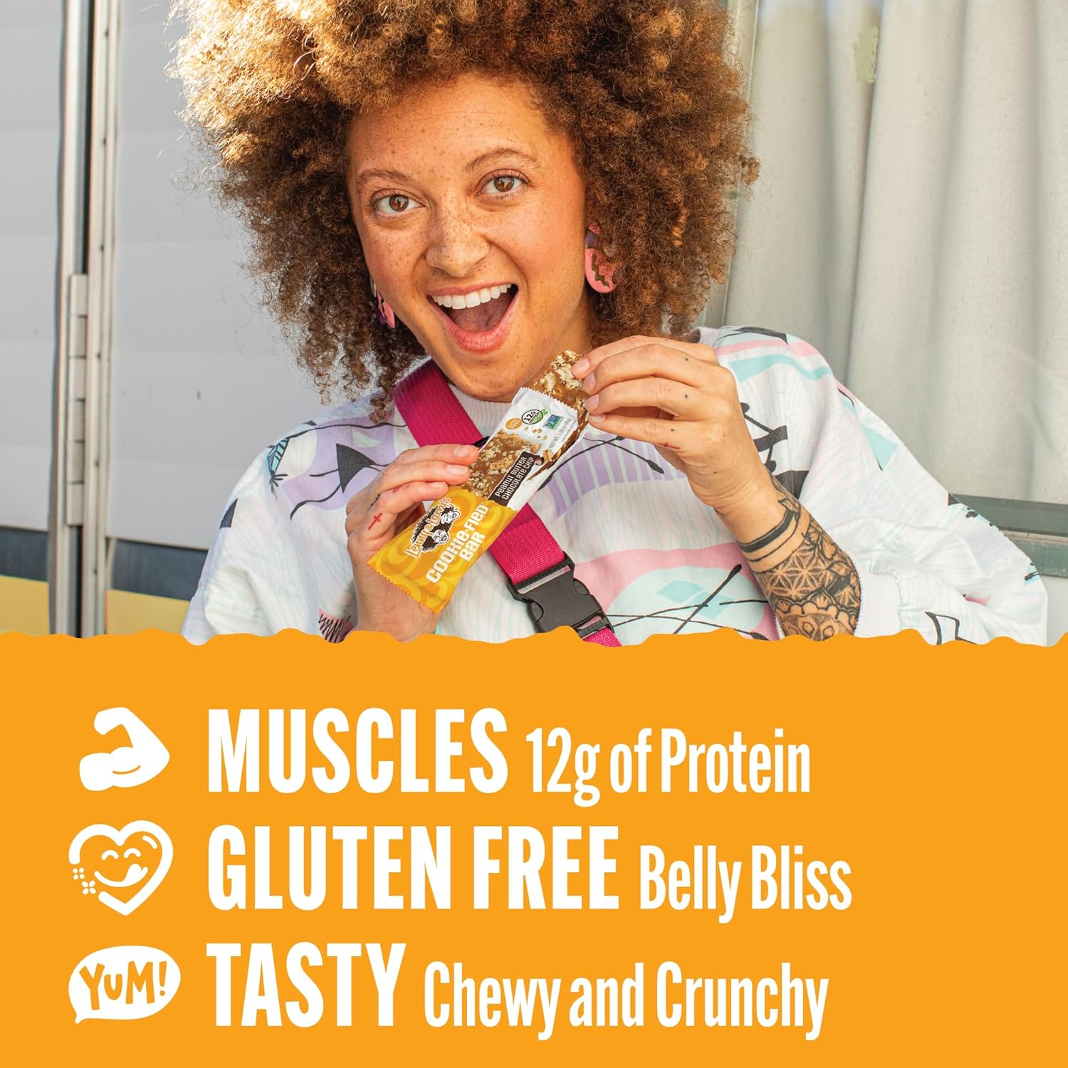 Lenny & Larry's Cookie-fied Protein Bar – Peanut Butter Chocolate Chip Vegan 9x45g – Healthy Snacks with 12g Plant Protein & 5g Fiber – Gluten free Power Bar, Keto Friendly, Non-GMO & Vegan